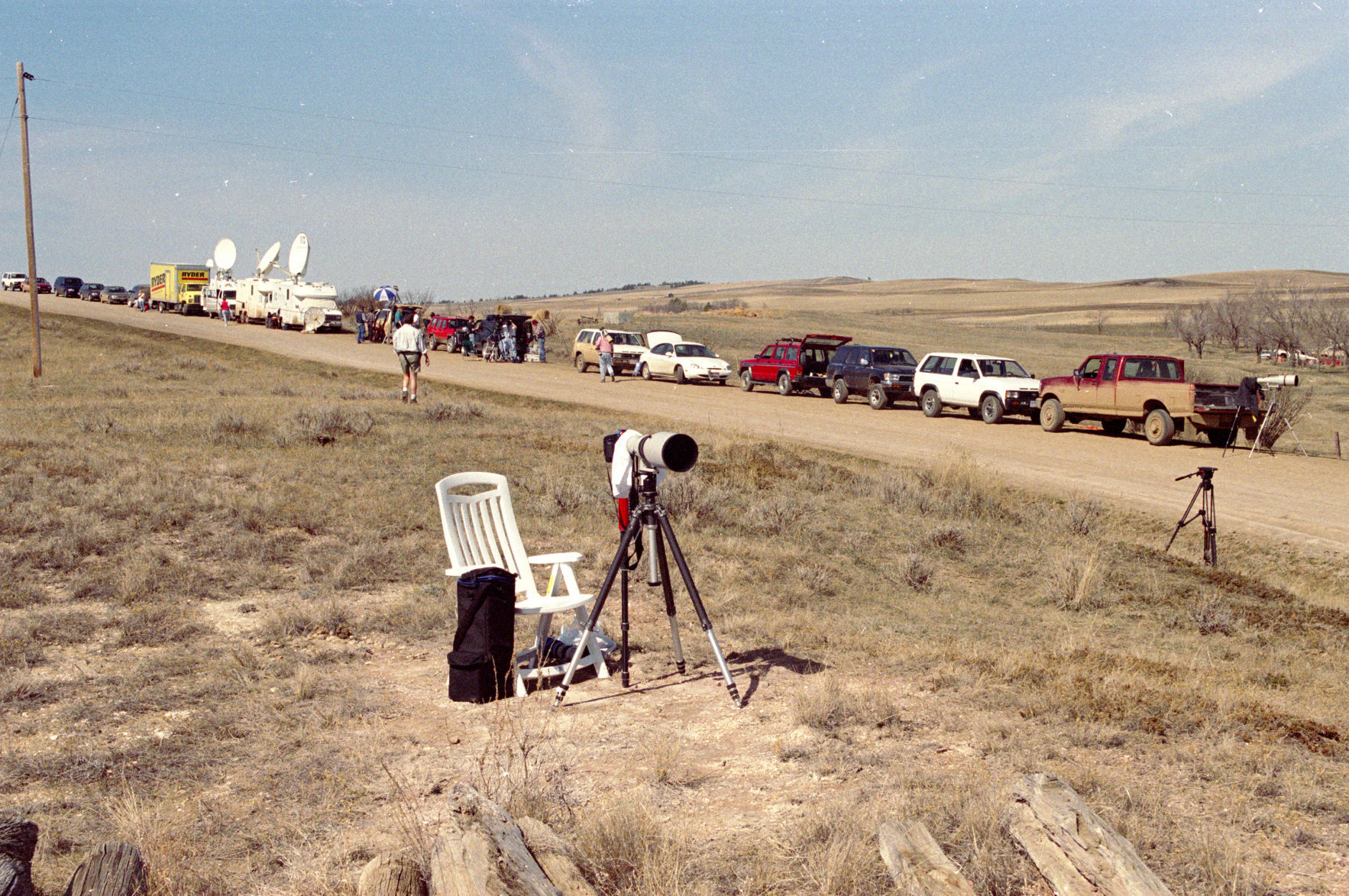 Media at Brusett, April 10, 1996